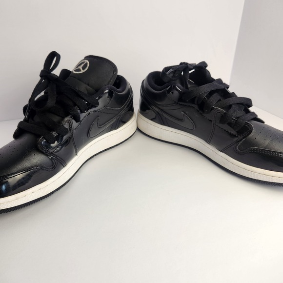 Air Jordan 1 Low SE All-Star GS Men's Black Leather Tennis Shoes Size 7Y - Picture 7 of 9